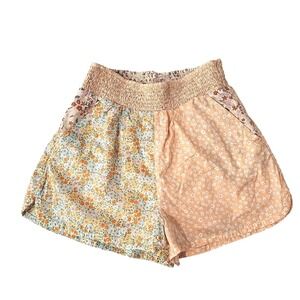 American Eagle Resort Shirred Waist Shorts Women Medium Disty Floral Cottagecore